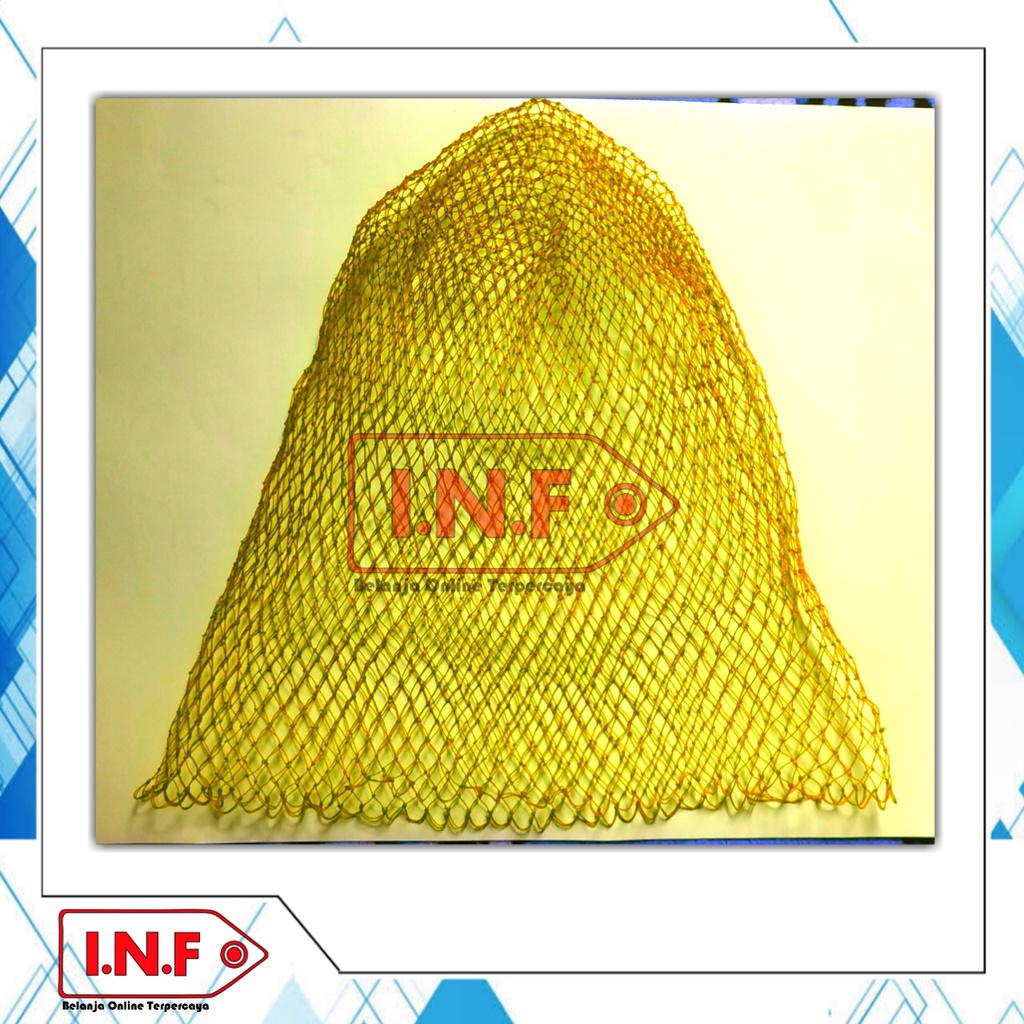 Jaring serok ikan rajut + benang tambang + jaring ikan ukuran besar dan kecil