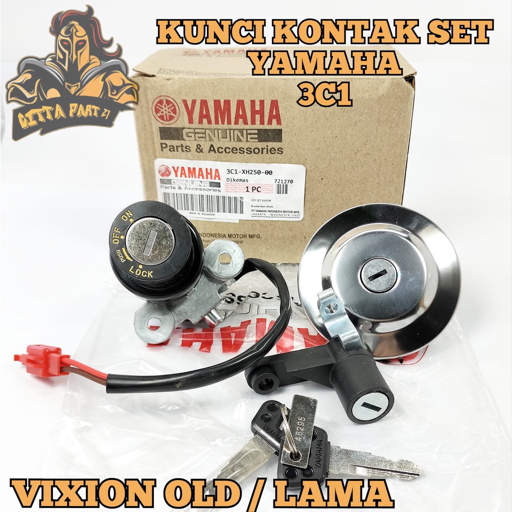 KUNCI KONTAK SET PLUS TUTUP TANGKI ASLI ORIGINAL YAMAHA 3C1 VIXION OLD (LAMA) KUALITAS ASLI ORIGINAL YAMAHA YGP DIJAMIN PRESISI PAS DAN DIJAMIN MANTAP VIXION LAMA ( OLD )