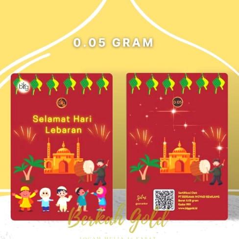 [COD] ❤Big Gold Emas 0.025 Gram/24 K/'Id Mubarok/Logam Mulia Gift Series Lebaran 7995