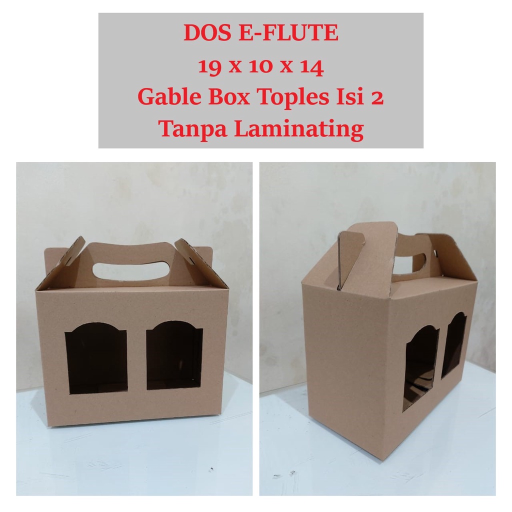 Box Eflute 19 x 10 x 14 cm (Toples Tabung 800 ml x 2) Minimal 5 pcs