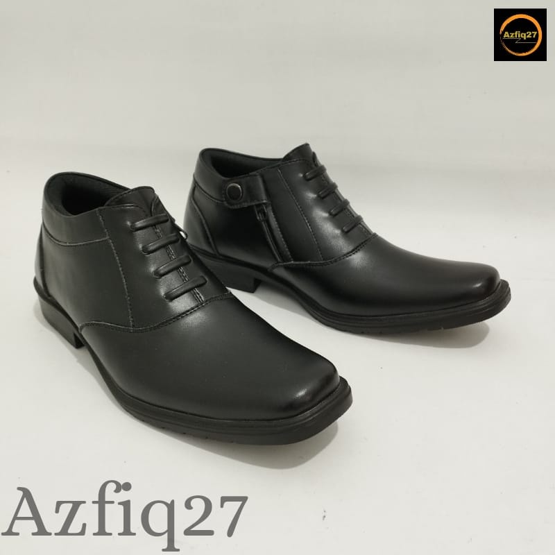 Sepatu Pdh TNI POLRI SECURITY Dop Model Terbaru Tali Mati Pengencang Resleting YKK Azfiq27 #7 Dop