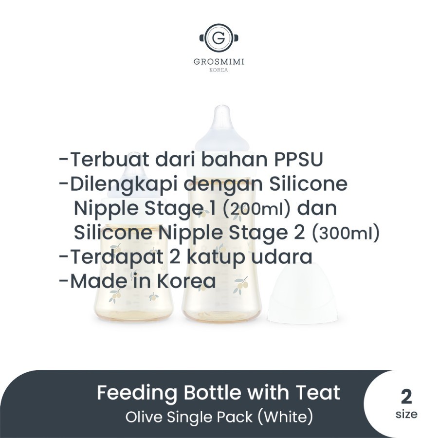 Grosmimi PPSU Feeding Bottle 200ml / 300ml / Botol Susu Bayi