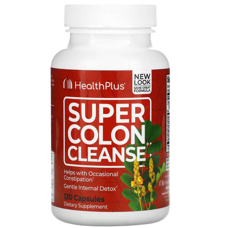 HealthPlus Super Colon Cleanse 120 cap Atasi Sembelit Pencernaan Lancar ORI USA