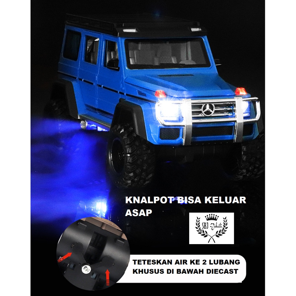 DIECAST miniatur MOBIL Mercedes Benz G65  OFFROAD Jeep Metal series Skala 1:24 Ukuran Besar