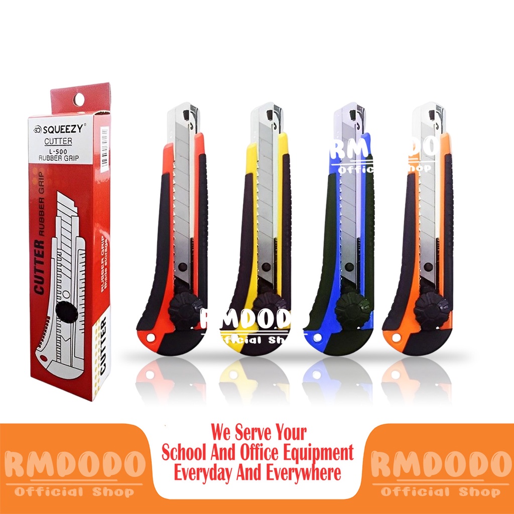 

Rmdodo - Cutter Besar Rubber Grip L-500 / Pemotong Kertas Kardus Serbaguna / Cutter Blade SQ-L-500 Murah CK-SQ-2087