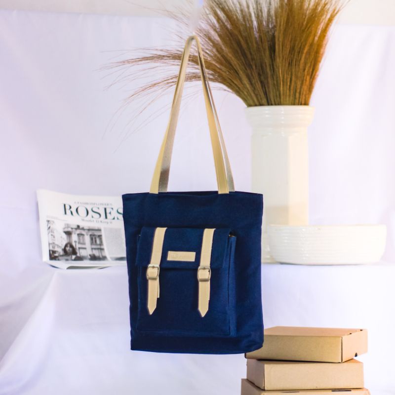 Tote bag wanita kanvas gesper callist aurora