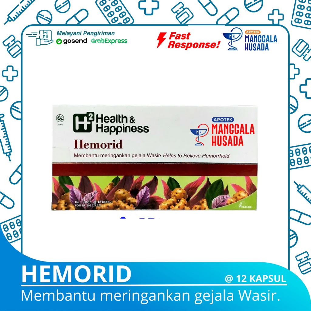 HEMORID H2 HEALTH & HAPPINESS PER STRIP @ 12 KAPSUL
