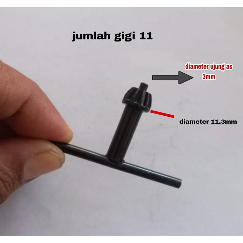 Kunci kepala bor mini chuck JTO