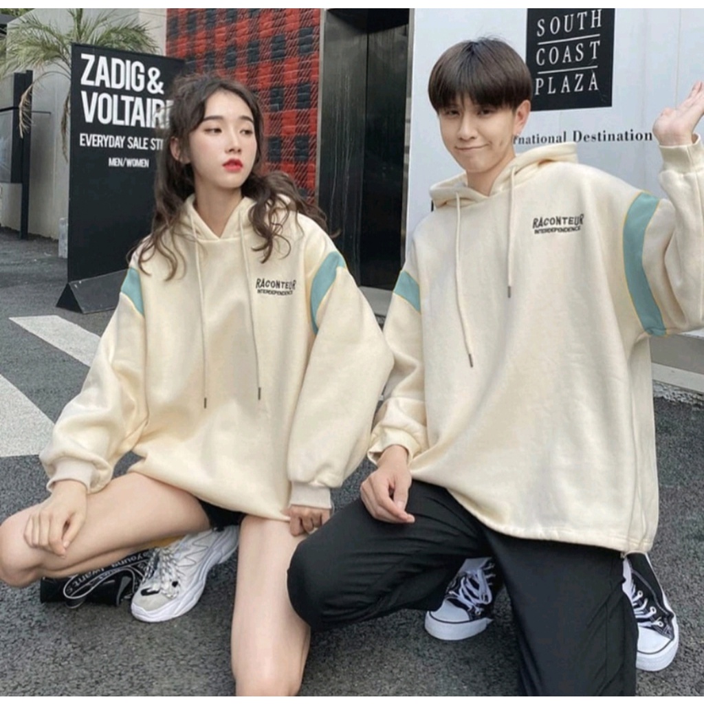 RACOUNTER HOODIE SWEATER PRIA WANITA HOODIE UNISEX KOREAN STYLE OUTFIT KEREN