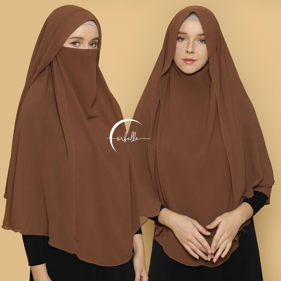 STOK TERBATAS KHIMAR HIJAB NIQAB SITI AISYAH • CADAR • BERGO SYAR'I JUMBO 2 LAYER