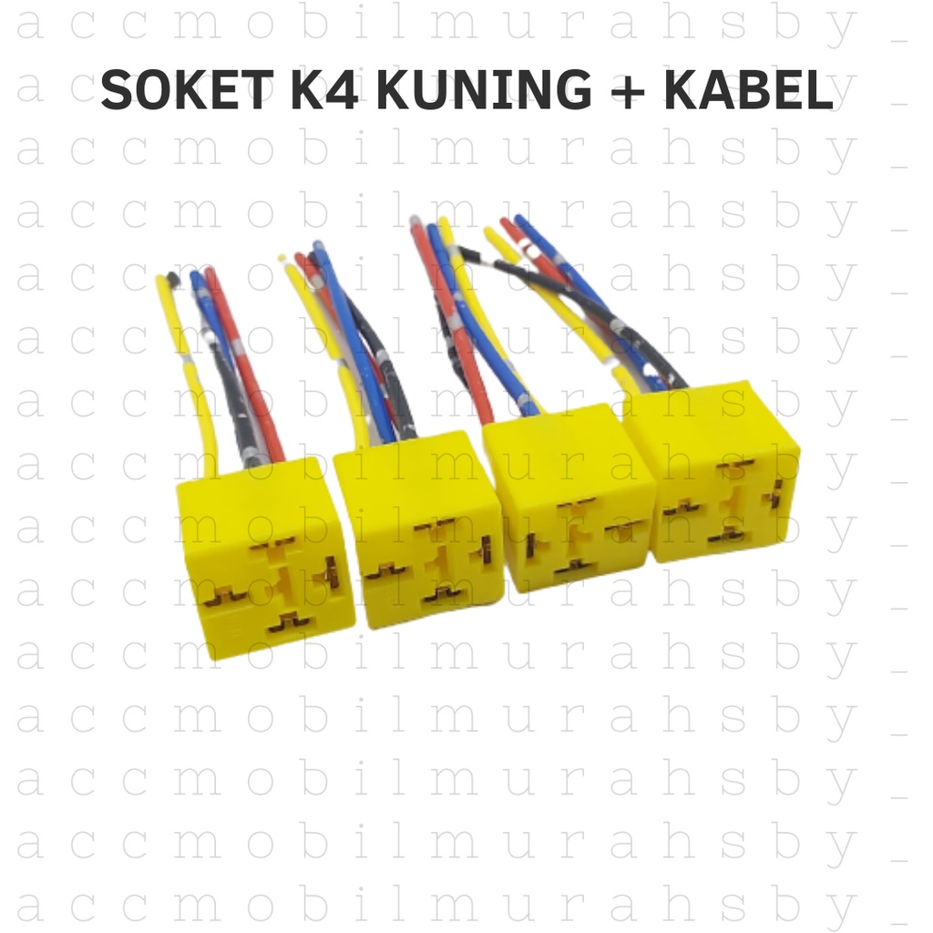 Soket Socket Rumah Relay Plastik 4 Kabel Termurah