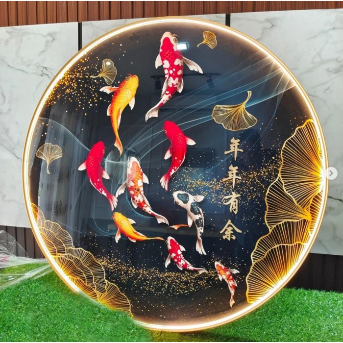 Terlaris Fengshui Painting Led - Koi Fish