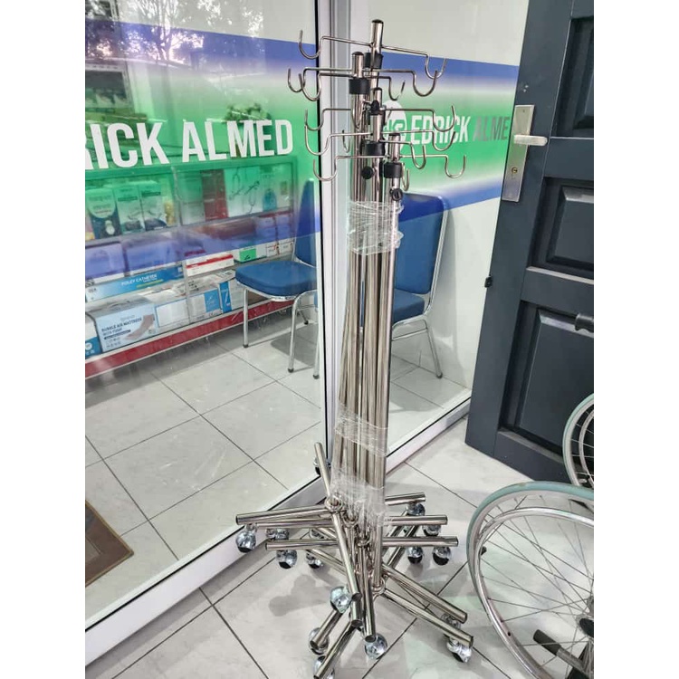 TIANG INFUS STAINLESS STEEL / TIANG INFUS / TIANG INFUS STAINLESS 2 HOOK / TIANG INFUS STAINLESS 4 H