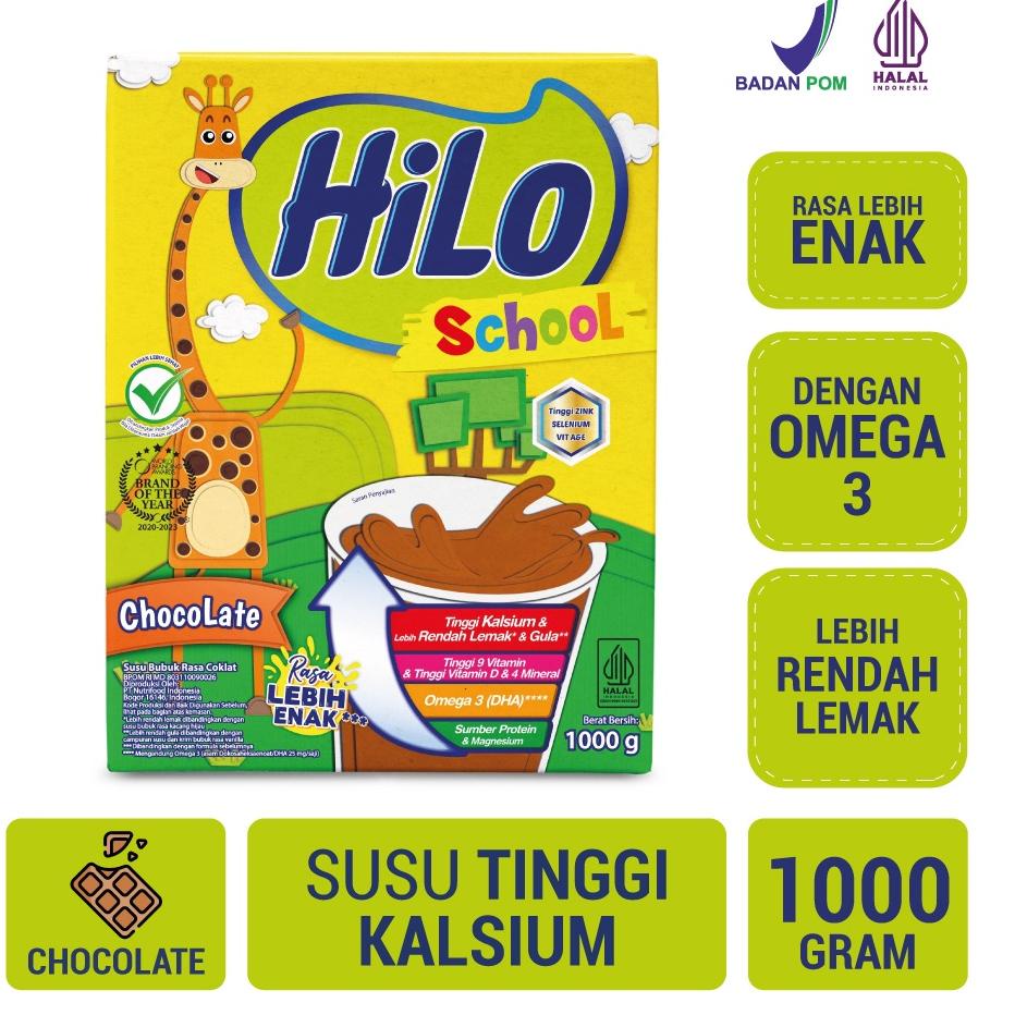 

☁ HiLo School Chocolate 1000 gram - Susu Tinggi Kalsium ➲