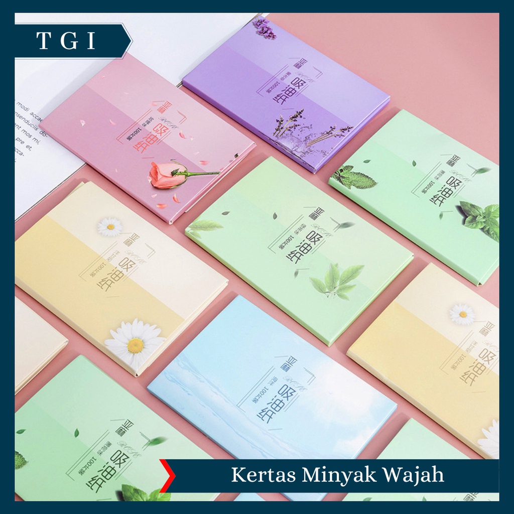 TGI - OIL CONTROL MENYERAP MINYAK MUKA / KERTAS MINYAK WAJAH  / KERTAS LINEN TISSUE PENYERAP MINYAK WAJAH 100 PCS