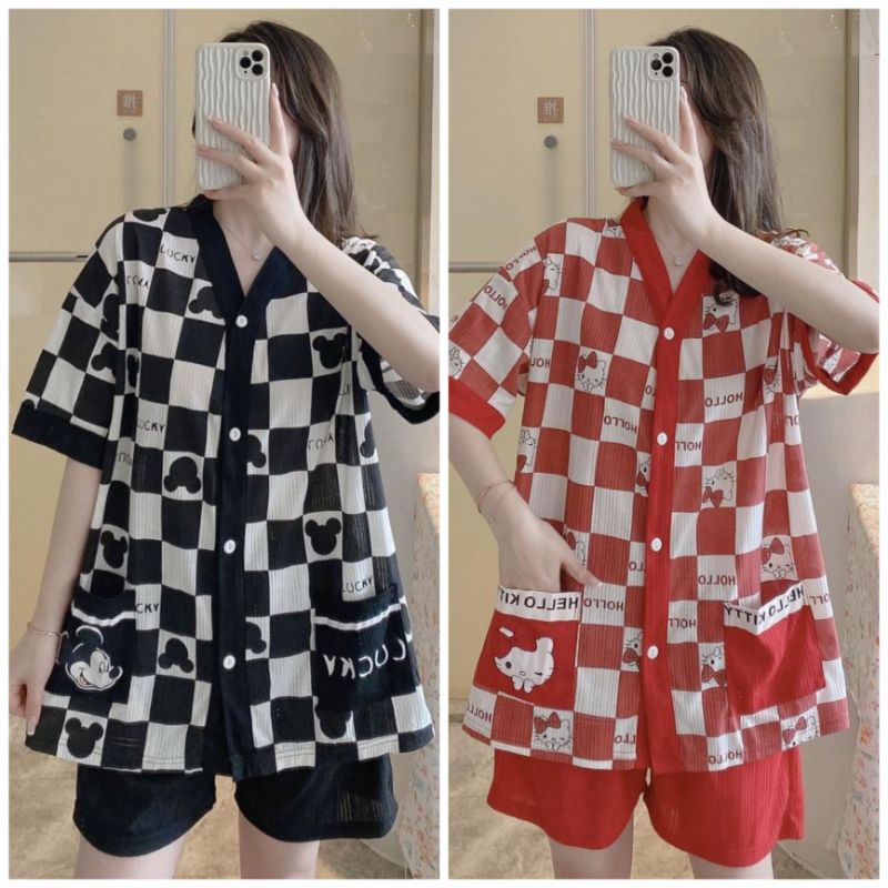 PIYAMA WANITA IMPORT PREMIUM SETELAN HP/BAJU TIDUR HP IMPORT