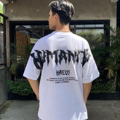 TERBARU HAEV T-shirt White Oversize - Humanity T-shirt/kaos/pakaian