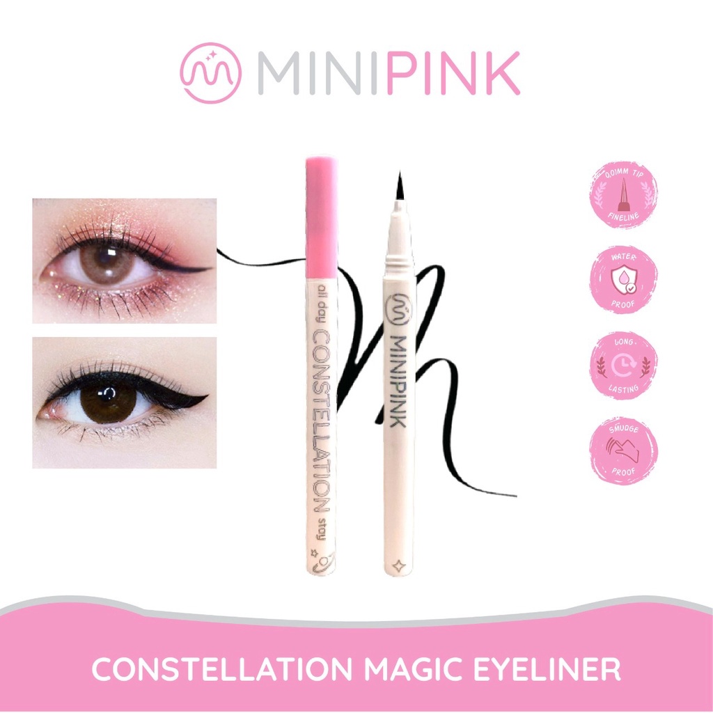 MINIPINK Waterproof Eyeliner Constellation Magic Brush Korean Long-Lasting Pencil Bold Beautiful Mesmerizing MP006