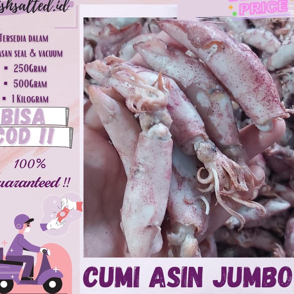 

☎ PROMO CUMI BABBY / CUMI JUMBO KERING 500GR / IKAN ASIN MURAH ℮