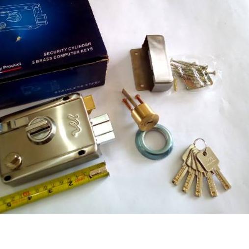 ❋ Kunci Pintu Besi Otomatis Muller/Kunci Otomatis 853 SS Stainless / Pintu Besi Gerbang / Garasi/KUN