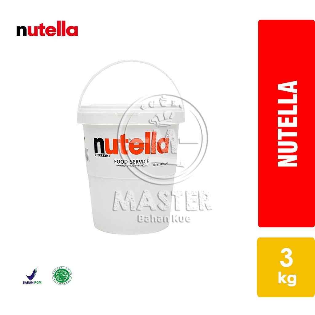 

Nutella Chocolate Hazelnut Spread / Selai Coklat Hazelnut [Pail 3 kg]
