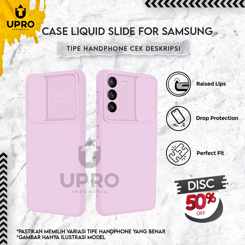 Case Samsung A22 M32 M22 F22 4G 5G Softcase Slide Camera Liquid Silicone