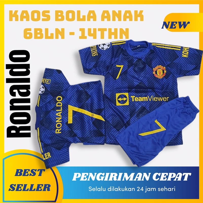 Setelan baju bola anak RONALDO terfavorit / kaos bola anak