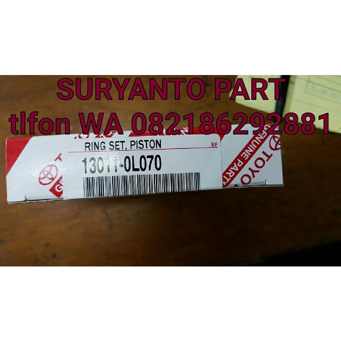 RING SET PISTON TOYOTA DIESEL FORTUNER/HILUX 13011-0L070(ORIGINAL)