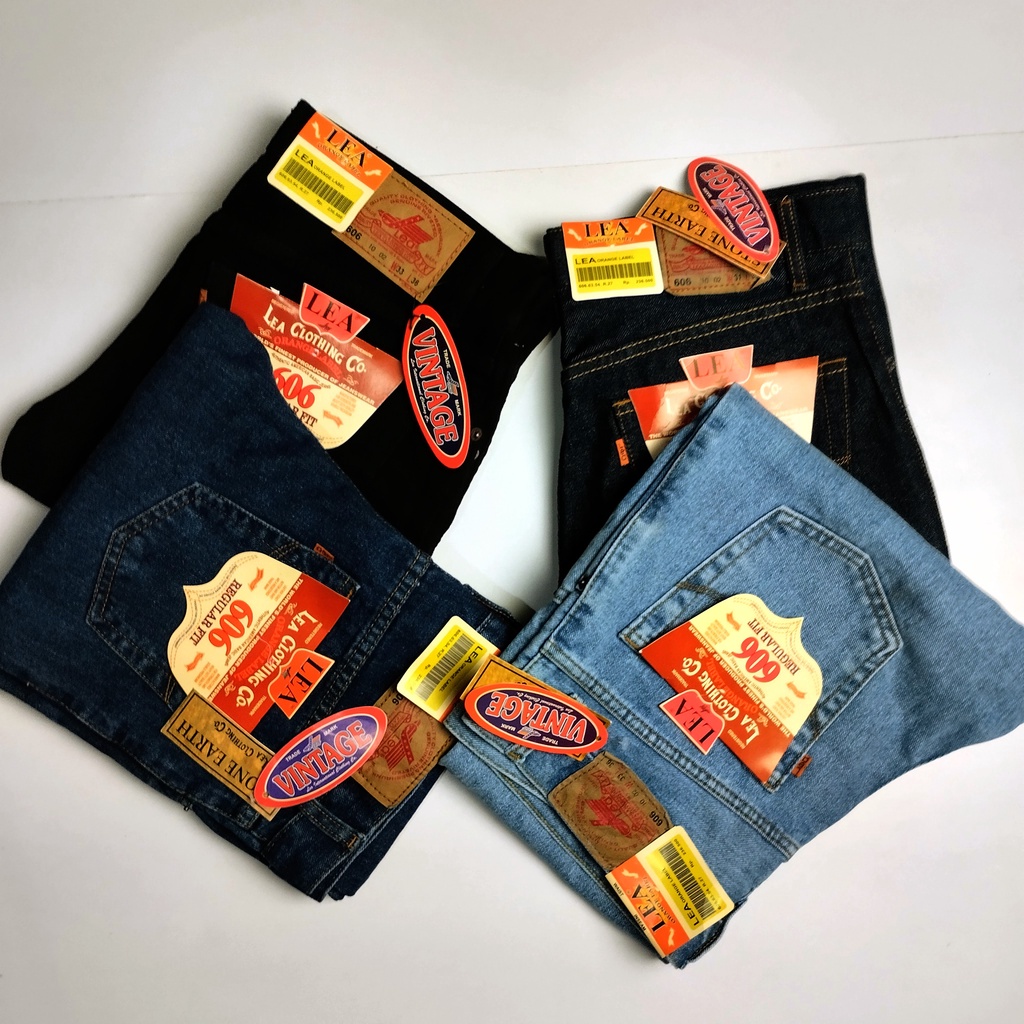 LEA Celana Jeans Pria Panjang Standar Reguler