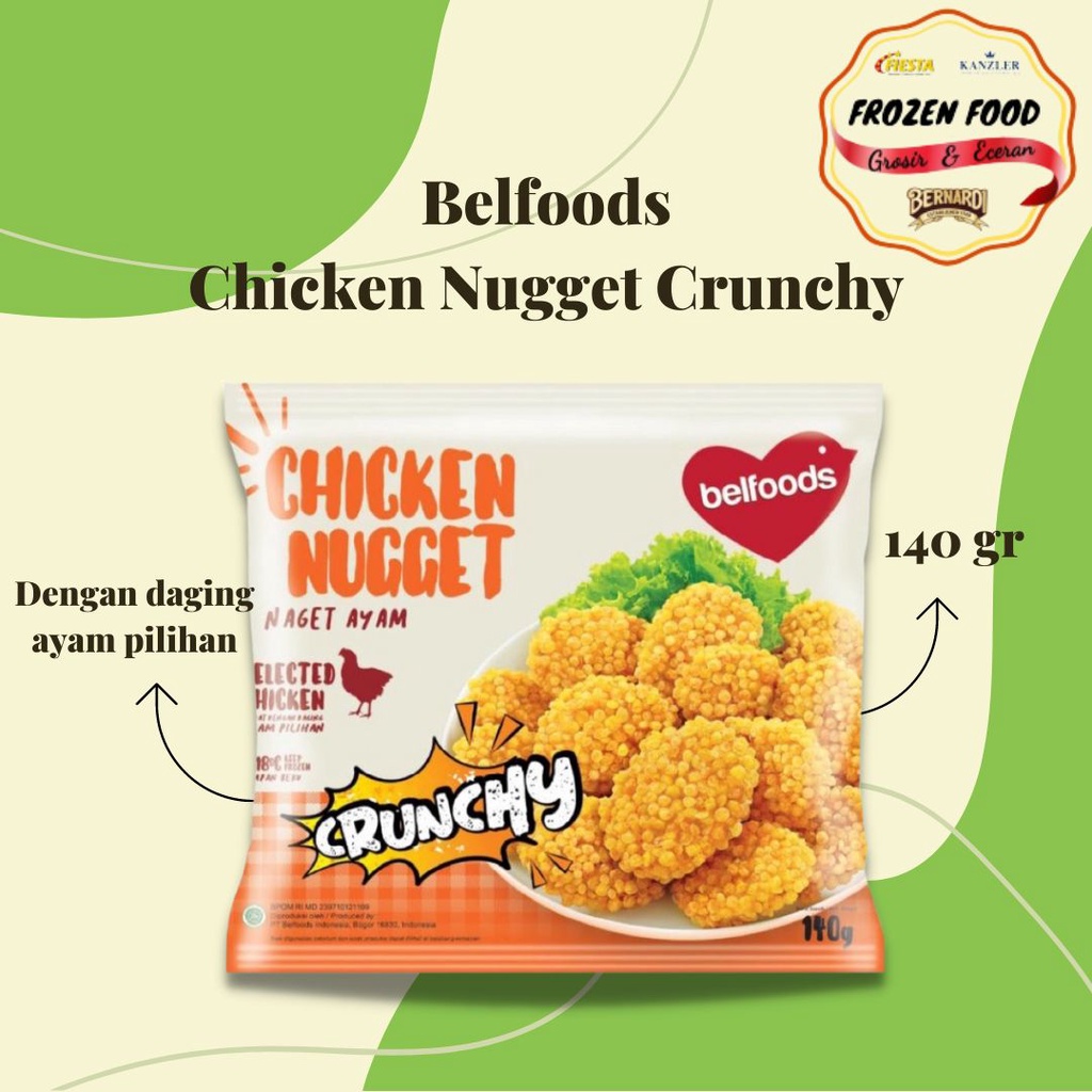 Jual BELFOODS CHICKEN NUGGET CRUNCHY 140 GR | Shopee Indonesia