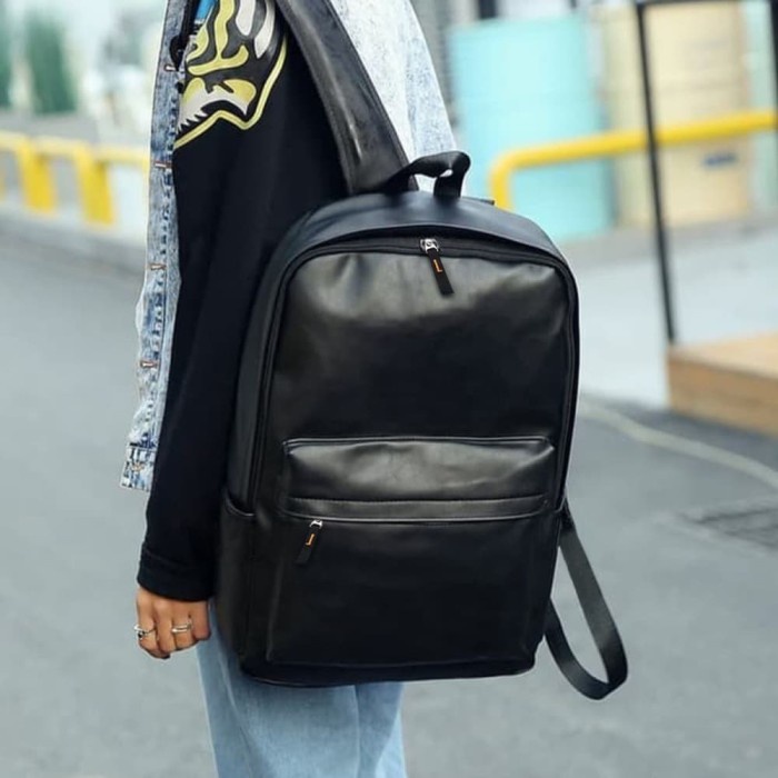 Tas Ransel Pria Tas Pria Tas Wanita Tas Kulit MD166 Tas Ransel Kulit 100% Anti Air(L8U9) tas punggun