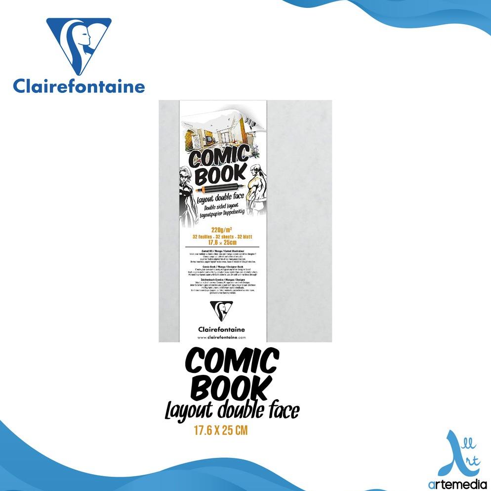 

Buku Sketsa Clairefontaine 17,6x25cm Double Sided Layout Paper Book