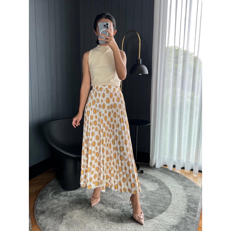 (4pt DAISY) MBL Rok Plisket / Pleated Skirt / Motif Hyget Super Khusus Grosir Serian 4 Warna