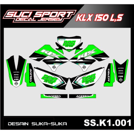 DECAL STIKER STRIPING KLX 150 LAMA, KLX L, KLX S,DTRACKER LAMA FULL BODY, FREE CUSTOM (SSS.K1.001)