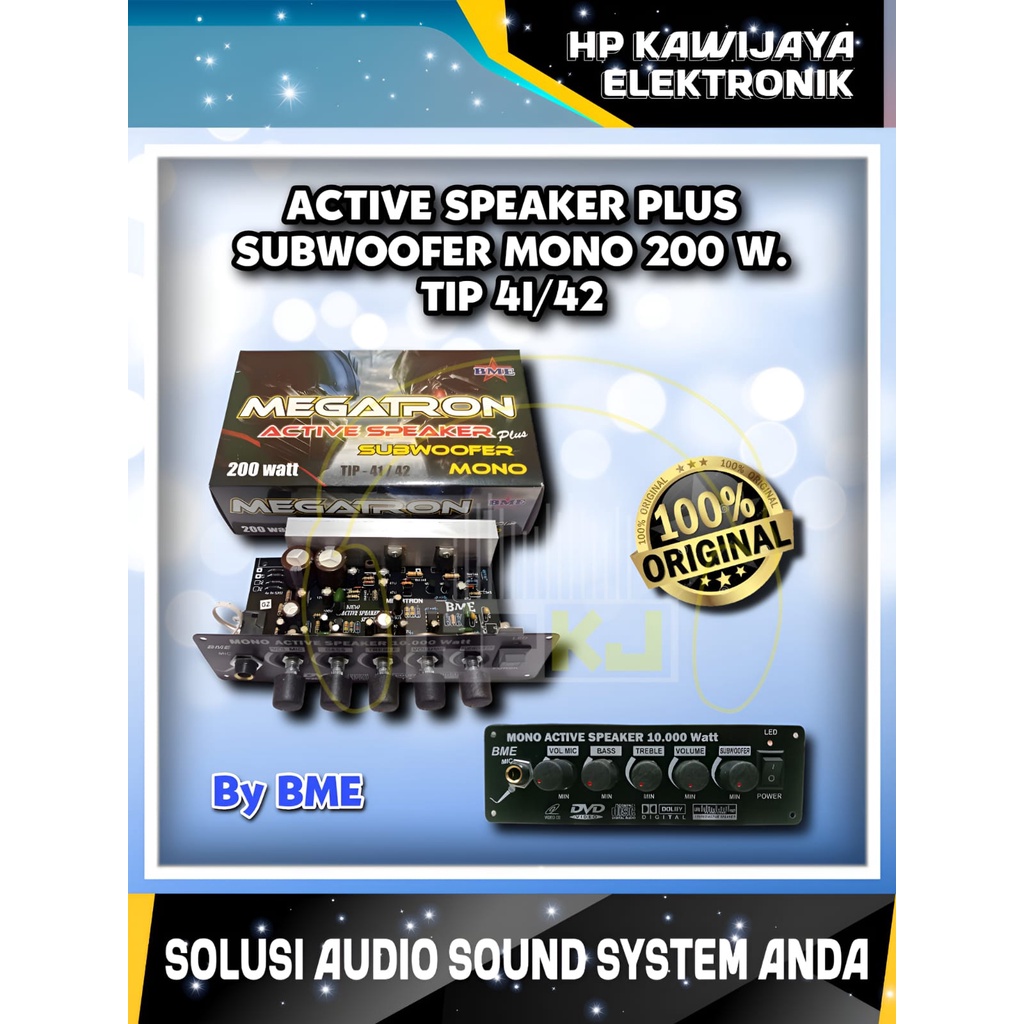 KIT SPEAKER AKTIVE MEGATRON SUBWOOFER MONO kit speaker aktif megatron