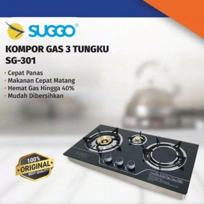 Kompor Tanam Suggo 3 Tungku Sg-301/Kompor Tanam 3 Tungku Suggo/Kompor  Congested_Store