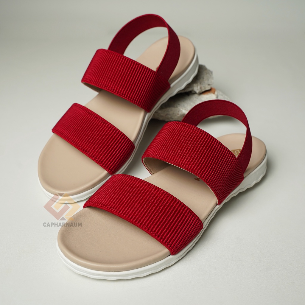 CAPHARNAUM [DEL 501] Sandal Tali Wanita Elastis Korean Style Sendal Selop Kasual Tali Belakang Wanita