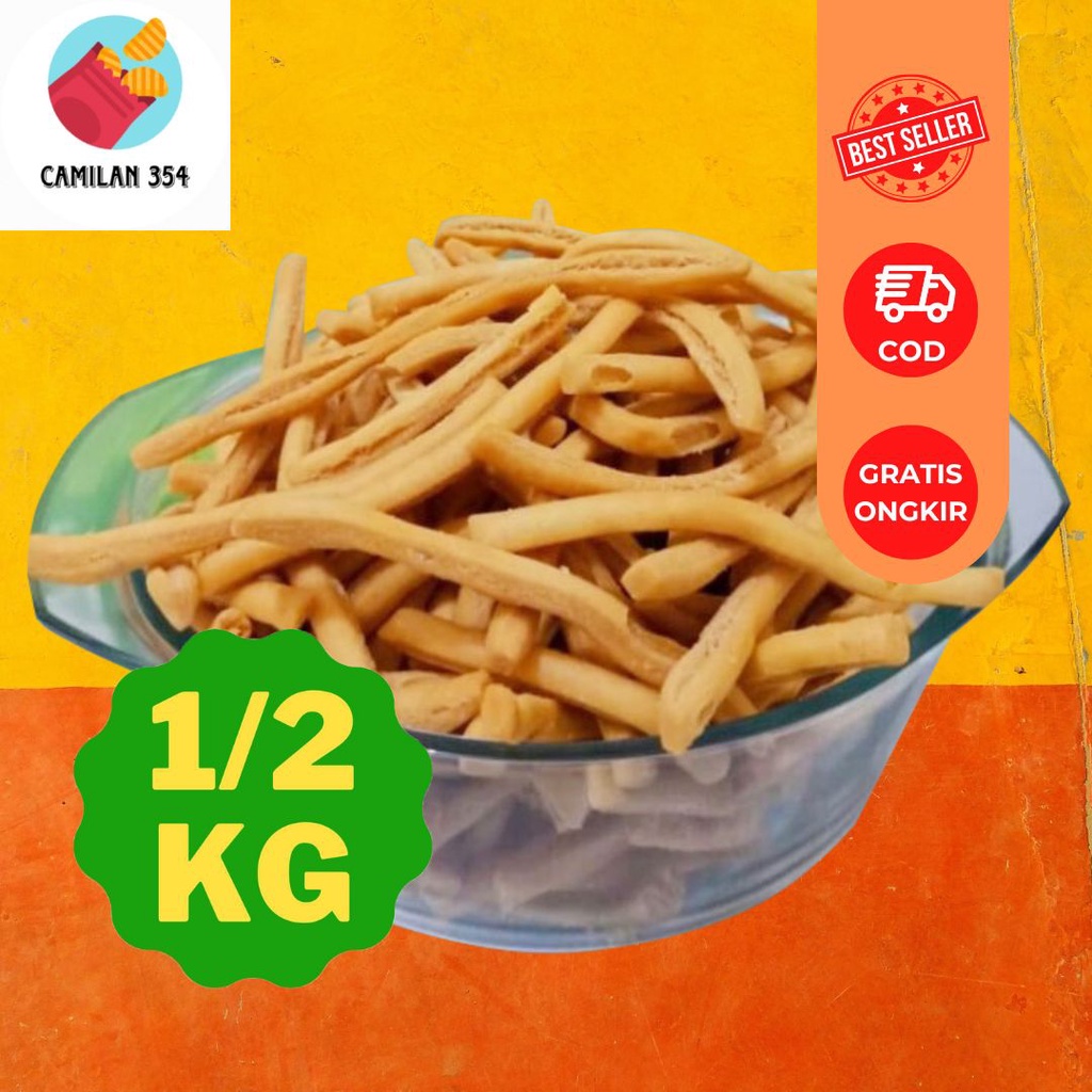 

[500GRAM] Stik Bawang Original - 1/2kg / Garlic Stick Gurih / Cemilan Lebaran / Makanan Ringan