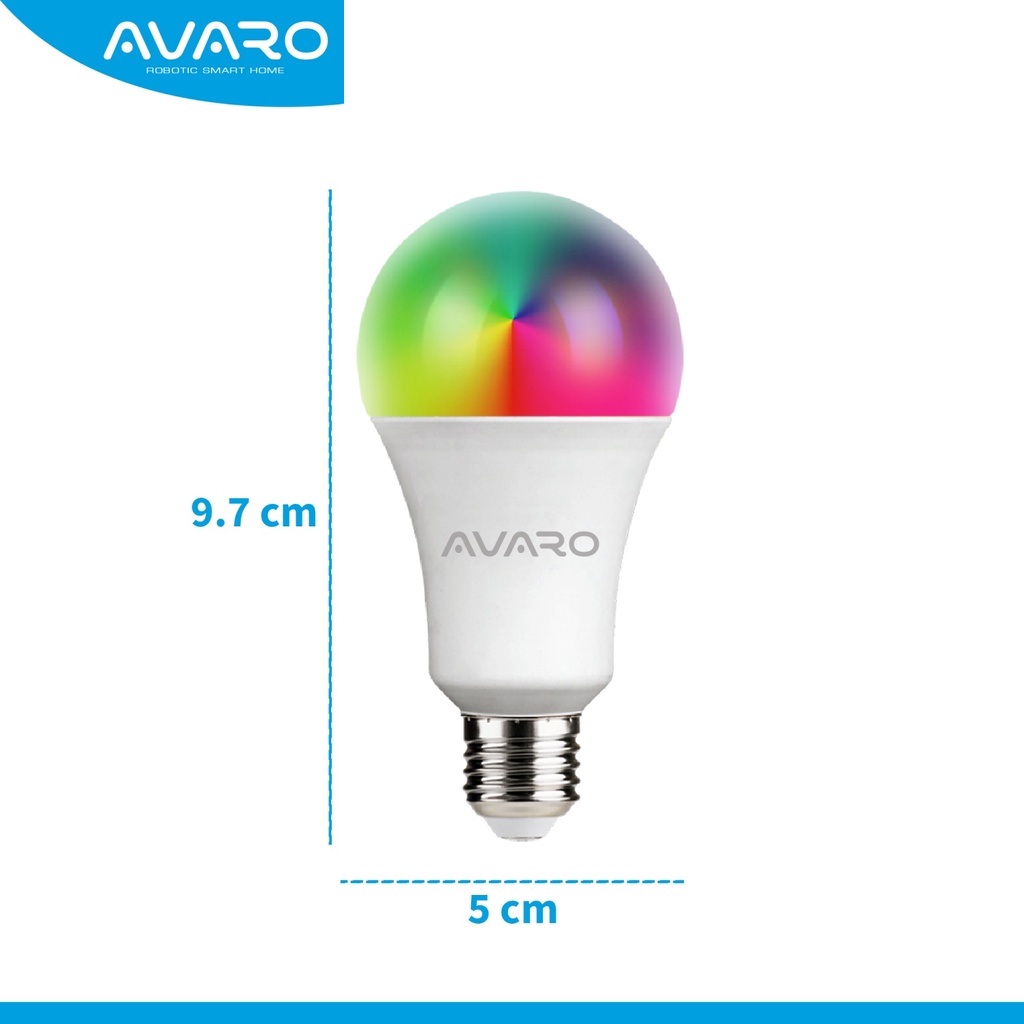 AVARO Lampu Smart LED 12W WIFI Smart Bulb (RGB+WW)