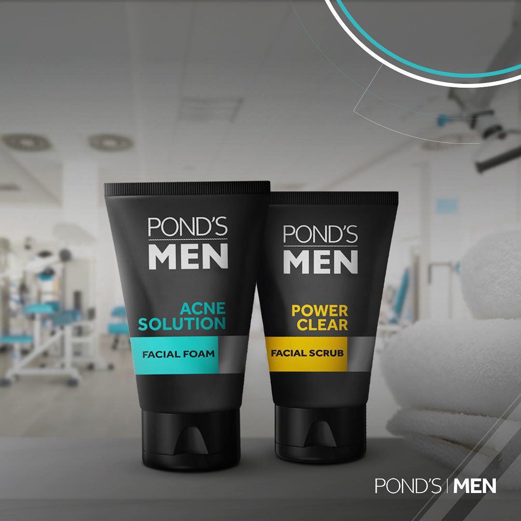 Ponds Men Acne Clear Oil Control Sabun Cuci Muka Pria 100G Kalahkan Jerawat dalam 3 Hari