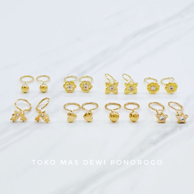 Dewi Ponorogo GIWANG EMAS MODEL TOGE Emas Asli Kadar 8K/375% Yellow Gold