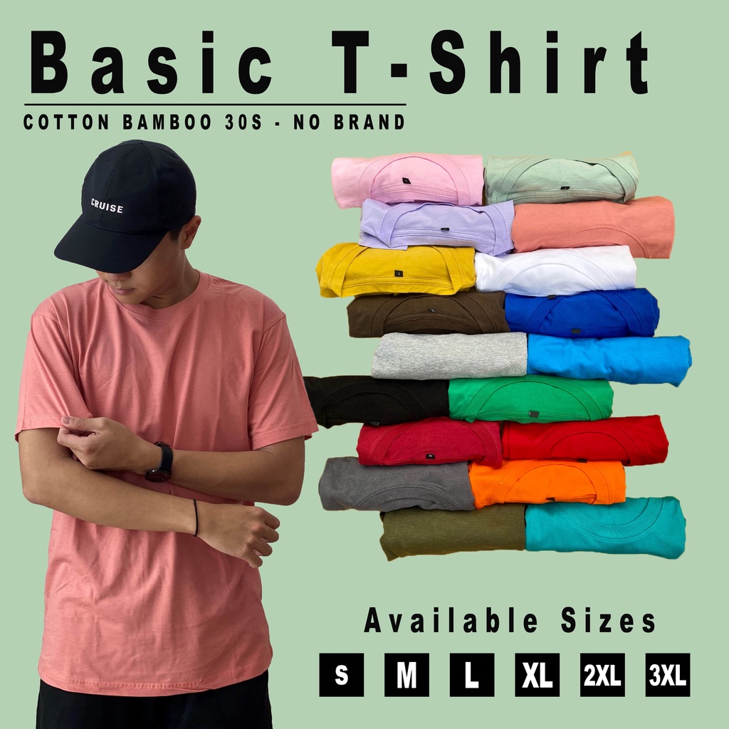 KAOS POLOS KATUN BAMBU 30S | S-XL | COTTON BAMBOO 30S