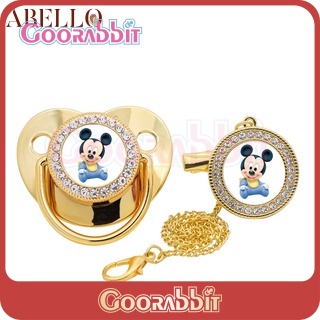 Klip Rantai Dot Bayi Desain Mickey Bling Bening