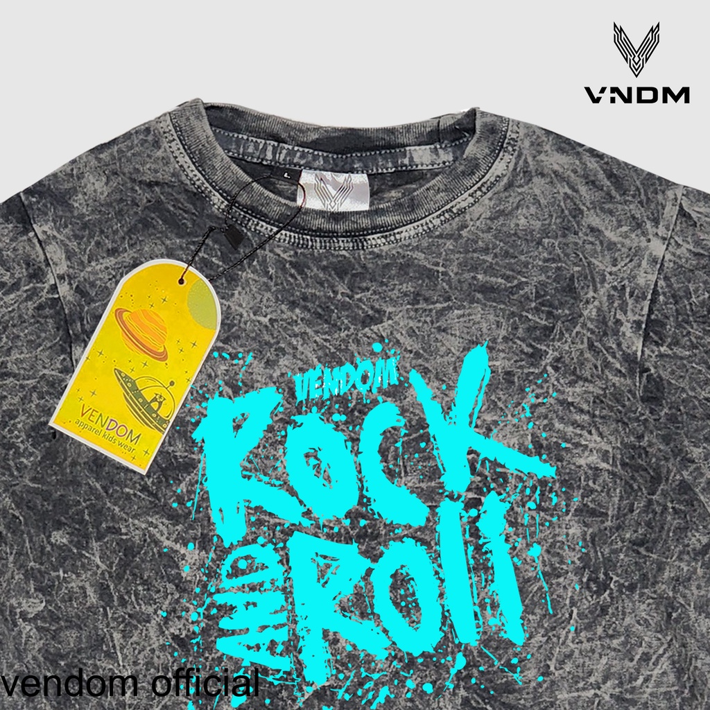 Vendom Kids Baju Kaos Anak Washet Laki Laki / Perempuan Unisex Umur 1-12 Tahun Bahan Cotton 30S VNDM musik