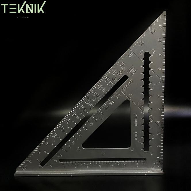 Penggaris Siku Segitiga 12 Inci Speed Square Alloy 12 Inch Aluminium
