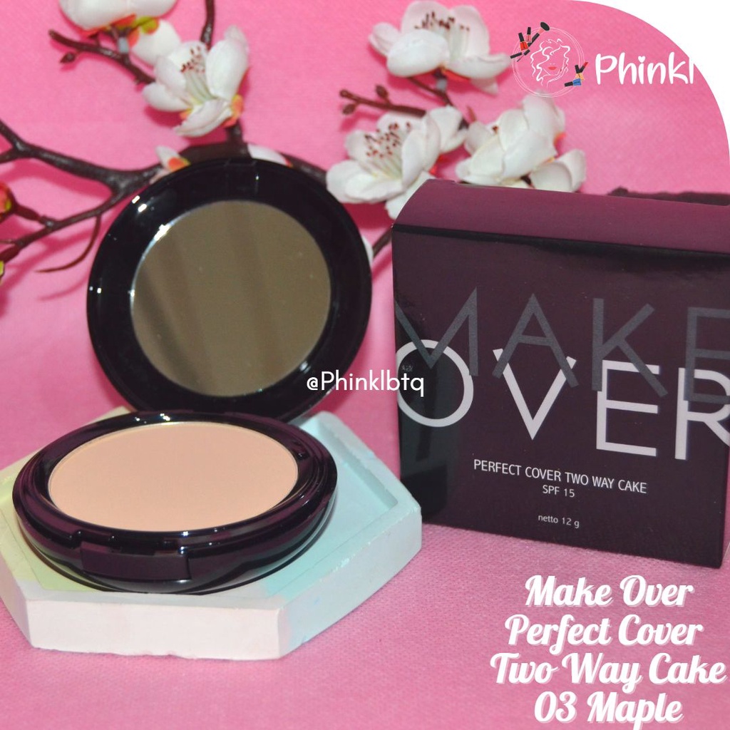 `ღ´ PHINKL `ღ´ 🅼🅰🅺🅴 🅾🆅🅴🆁 Make over perfect cover two way cake plus wadah anti minyak tahan lama