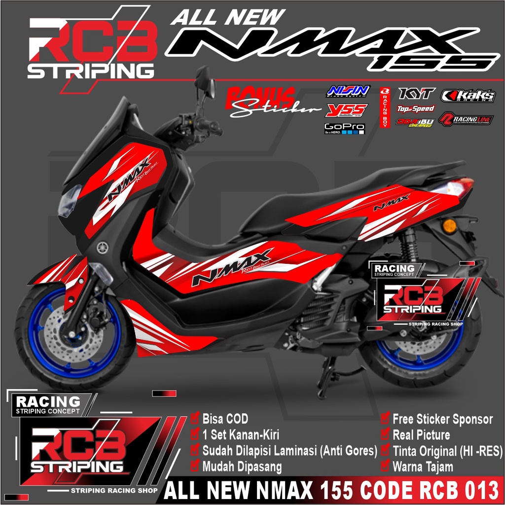 [BISA COD] Striping New Nmax 2020 - 2023 Striping Nmax 2020 2021 2022 2023 Nmax 2020-2023 RCB 013