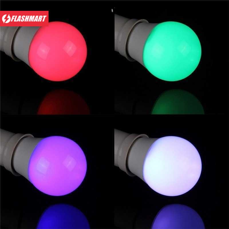 Flashmart Lampu Bohlam RGB dengan Remote Control E27 3W - B2