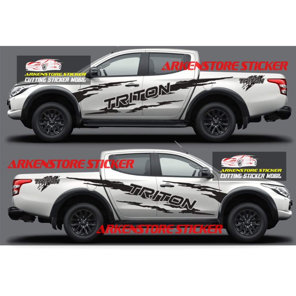 cutting sticker mobil triton sticker mobil mitsubishi triton terbaru