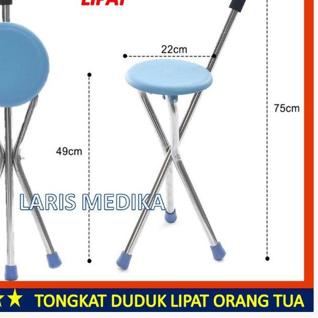 ☂ Tongkat Duduk / Alat Bantu Jalan Orang Tua / Tongkat Kursi / Kursi Lipat Kursi Tongkat Jalan lipat